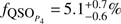$ f_{{\text{QSO}}_{P_4}}=5.1_{-0.6}^{+0.7}\% $