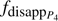 $ f_{{\text{disapp}}_{P_4}} $