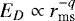 $E_D \propto r_{\textrm{ms}}^{-q}$