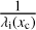 $ \frac{1}{\lambda _\mathrm{i}(x_\mathrm{c})} $