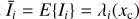 $ \bar{I}_i =E\{I_i\}=\lambda _i(x_\mathrm{c}) $