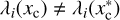 $ \lambda _i(x_\mathrm{c})\ne \lambda _i(x_\mathrm{c}^*) $