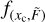 $ f_{(x_\mathrm{c},\tilde{F})} $