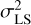 $ \sigma ^2_\mathrm{LS} $