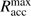$ R_\text{acc}^\text{max} $