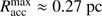$ R_\text{acc}^\text{max}\approx0.27\;\text{pc} $
