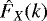 $\hat{F}_X(k)$