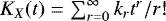 $K_X(t) = \sum_{r=0}^{\infty} k_r t^r / r!$