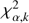$ \chi_{\alpha,k}^2 $