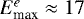 $E^e_{\textrm{max}}\approx 17$