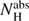 $ N_\mathrm H^\mathrm{abs} $