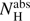$ N_\mathrm H^\mathrm{abs} $