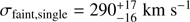 $ \sigma_\text{faint, single}=290_{-16}^{+17}\text{km s}^{-1} $
