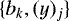 $\{b_k, (y)_j\}$