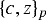 $\{c,z\}_p$