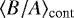 $\langle B/A \rangle_{\textrm{cont}}$