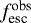 $f_{\text{esc}}^{\text{obs}}$