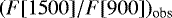 $(F[1500]/F[900])_{\text{obs}}$