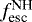 $f_{\text{esc}}^{\text{NH}}$