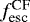 $f_{\text{esc}}^{\text{CF}}$