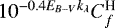 $ 10^{-0.4E_{B-V}k_{\lambda}} C_f^{\text{H}}$