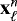 $\vec{x}_{\ell}^n$