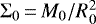 ${\mathrm{\Sigma}}_0\, {=}\, M_0/R_0^2$