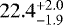 $22.4_{-1.9}^{&#x002B;2.0}$