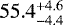 $55.4_{-4.4}^{&#x002B;4.6}$