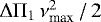 ${\mathrm \Delta}{\mathrm \Pi}_{{1}} \, \nu_{\textrm{max}}^2 \, / \, 2$