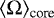 $\langle{\mathrm \Omega}\rangle_{\textrm{core}}$