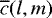 $\overline{c}(l,m)$