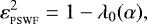 \begin{equation*} \varepsilon^2_{\textsc{\tiny PSWF}} = 1 - \lambda_0(\alpha), \end{equation*}