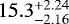 $15.3^{&#x002B;2.24}_{-2.16}$