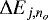 $\mathrm\Delta E_{j,n_{{o}}}$
