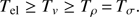$$ T_\text{el}\geq T_v\geq T_\rho=T_\sigma. $$