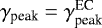 $\gamma_{\textrm{peak}} = \gamma^{\textrm{EC}}_{\textrm{peak}}$