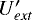 $U^{\prime}_{ext}$