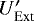 $U&#x0027;_{\textrm{Ext}}$