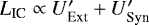 $L_{\textrm{IC}} \propto U&#x0027;_{\textrm{Ext}} &#x002B; U&#x0027;_{\textrm{Syn}}$
