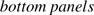 $ bottom \,panels $