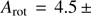 $ A_\mathrm{rot}=4.5\, \pm \, $