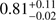 $ 0.81_{-0.02}^{+0.11} $