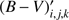 $ {(B-V)}_{i,j,k}^' $