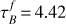 $ \tau_B^f=4.42 $