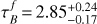$ \tau_B^f=2.85_{-0.17}^{+0.24} $