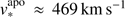 $ v_\ast^\text{apo}\approx469\;\text{km}\;\mathrm s^{-1} $