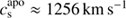 $ \textstyle c_\mathrm s^\text{apo}\approx1256\;\text{km}\;\mathrm s^{-1} $
