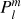 $ {P}_l^m $