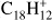 ${{\text{C}}_{18}}\text{H}_{12}^{+}$